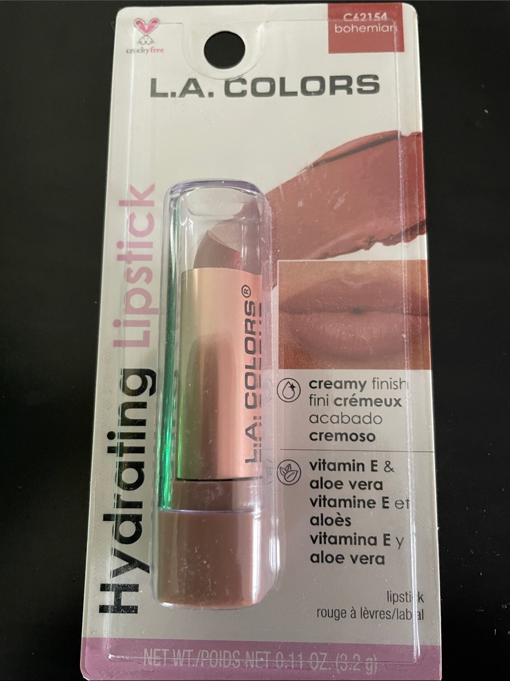 L.A. Colors NWT bohemian nude lipstick